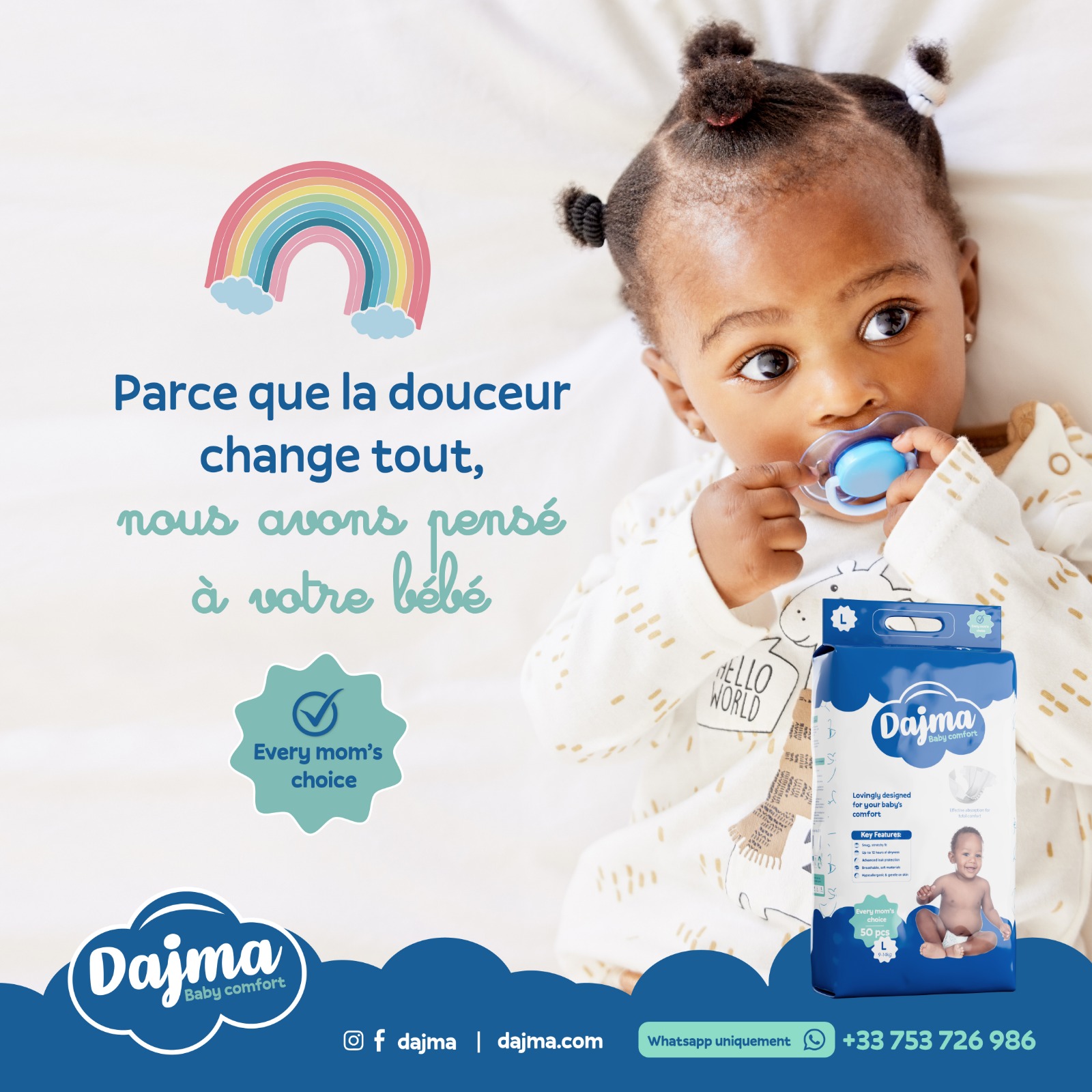 Bébé pendant le change